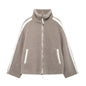 Women's Color Idle Style Lamb Wool Turtleneck Coats