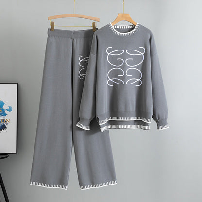 Women's Two-piece Autumn Fashion Casual Loose Simple Suits