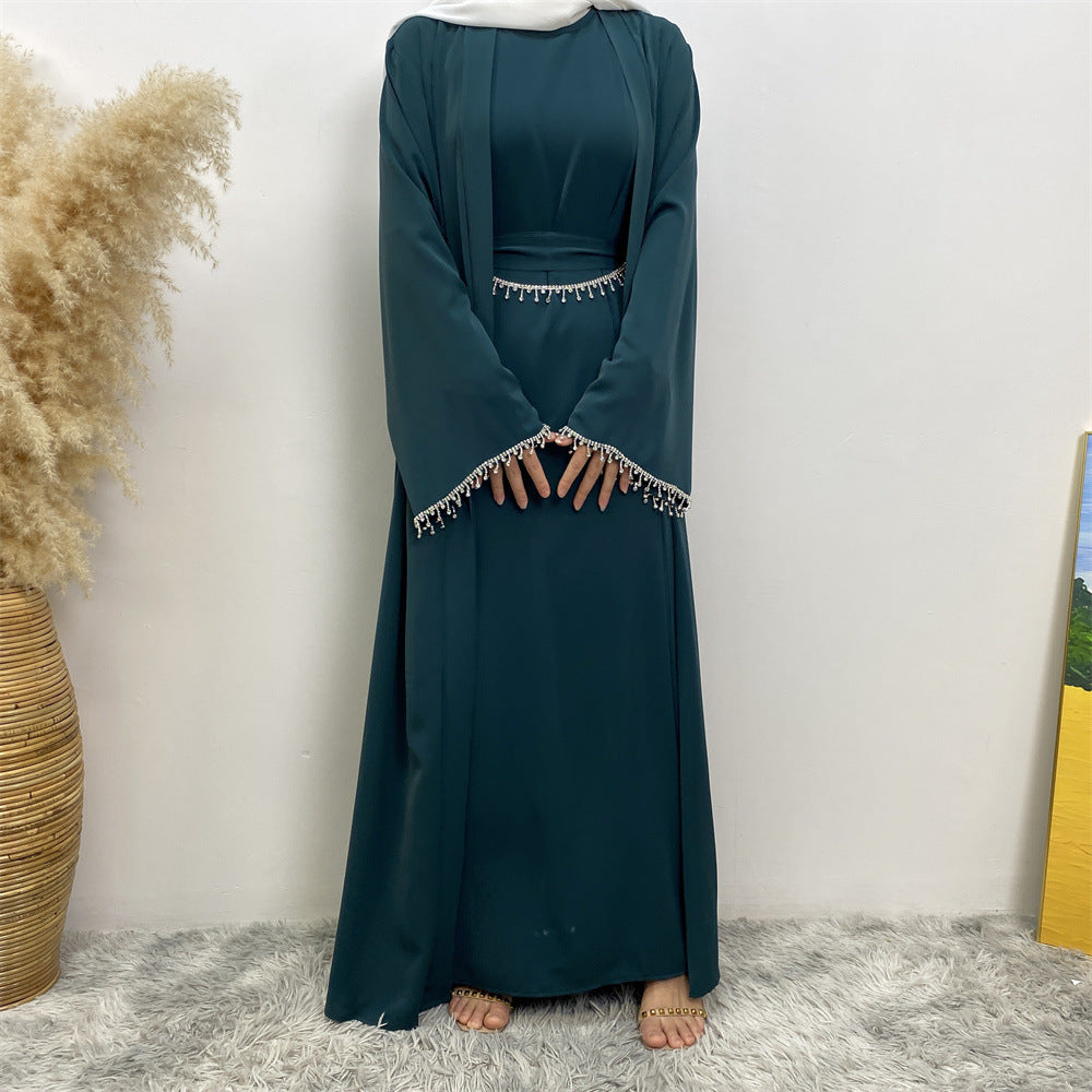 Trendy Slouchy Elegant Sleeveless Dress Muslim Suits