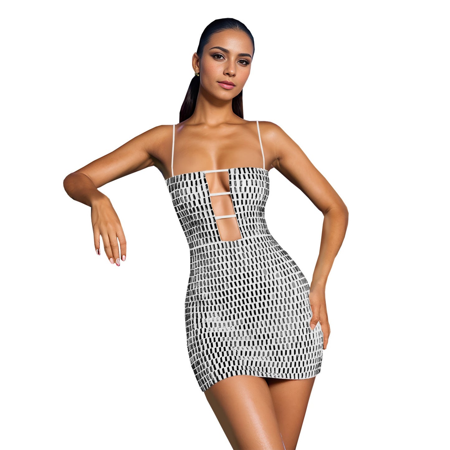 Women's Fashion Wear Sexy Slim Fit Rhinestone Dresses