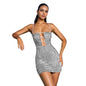 Women's Fashion Wear Sexy Slim Fit Rhinestone Dresses