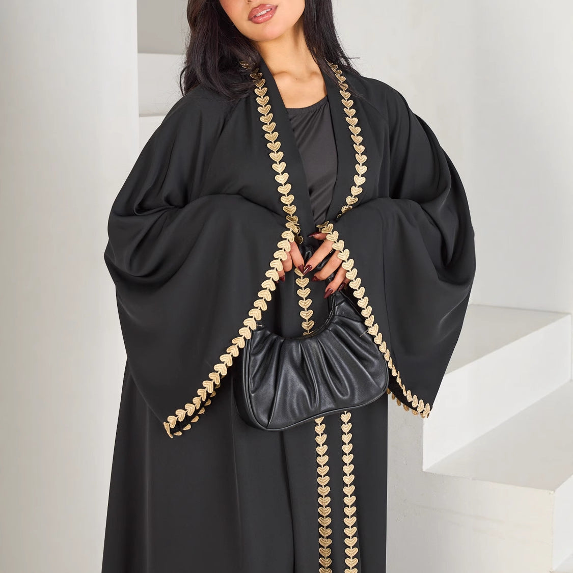Slouchy Fashion Turkey Beautiful Loose Trim Dresses