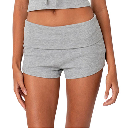 Women's Striped Style Basic Tight Low Bottoming Shorts
