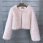 Women's Imitation Tuscan Fur Korean Style Solid Coats