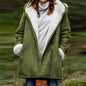 Women's Loose Veet Thickened Solid Color Mid-length Coats
