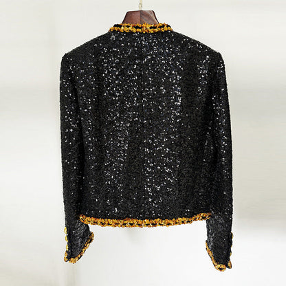 Glamorous Casual Graceful Fashionable Sequined Chain Jackets