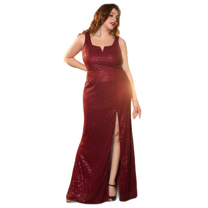 Women's Sexy Backless Sequins Dress Prom Party Dresses