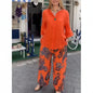 Women's Fashion Loose Cotton Linen Long-sleeved Casual Suits