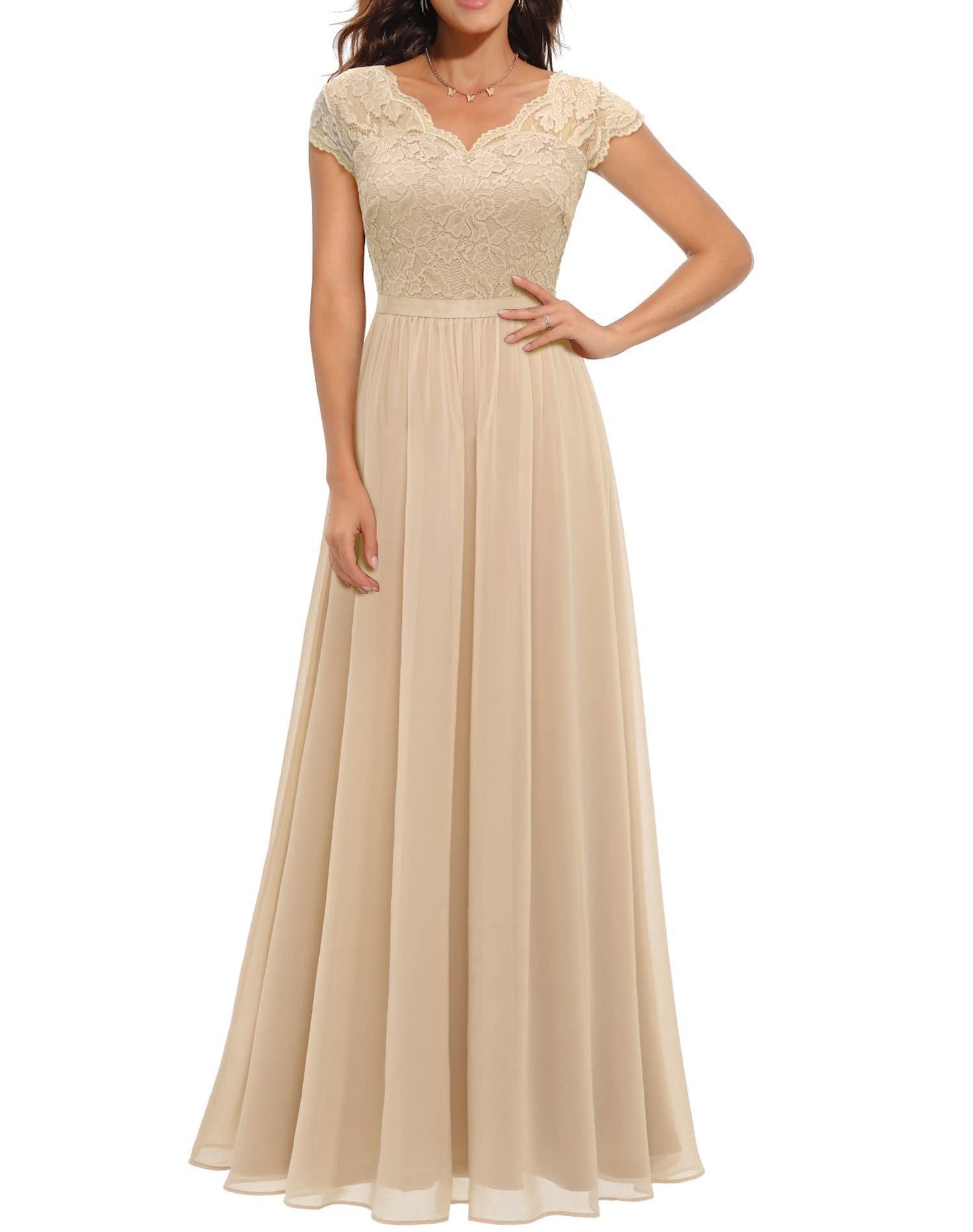 Classic Dress Lace Long Patchwork Noble Dresses