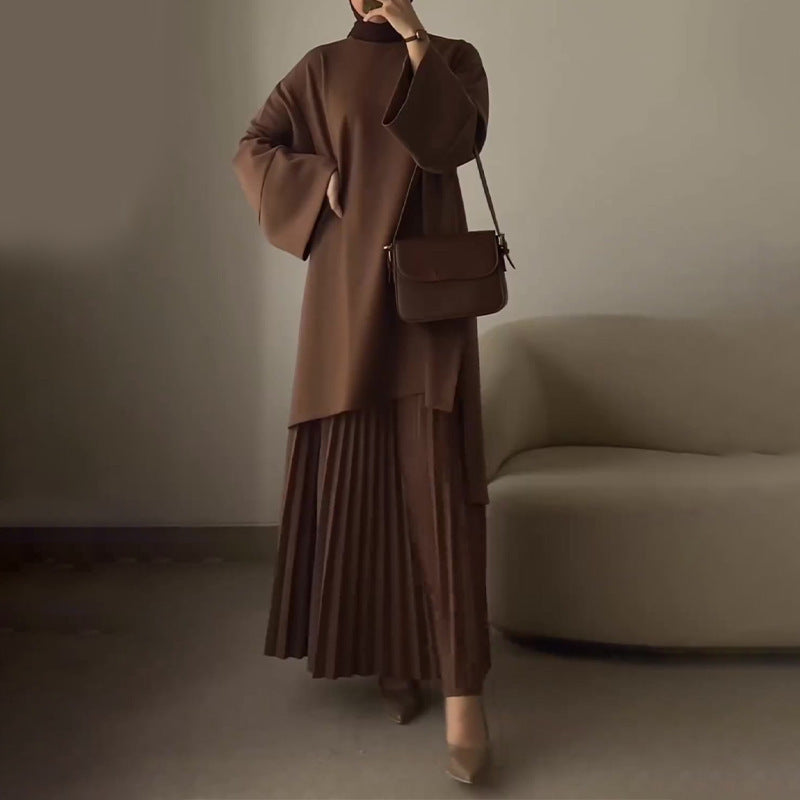 Women's Autumn Round Neck Loose Casual Retro Suits