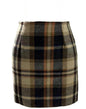 Women's High Waist Tartan Tight Pencil Wool Skirts