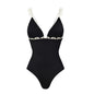 Swimsuit Black Niche High Grade Hollow Out Cutout Beach Pants One Piece Swimsuit Set Women