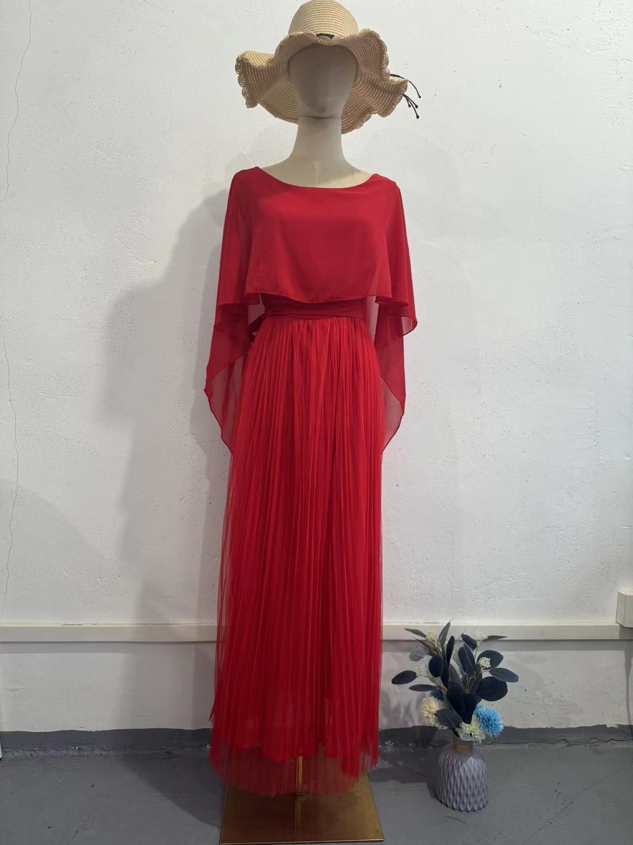 Women's Shawl Sleeve Dress Comfort Casual Swing Dresses