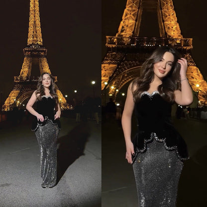 Fashion Tube Type With Diamond Slim Dresses