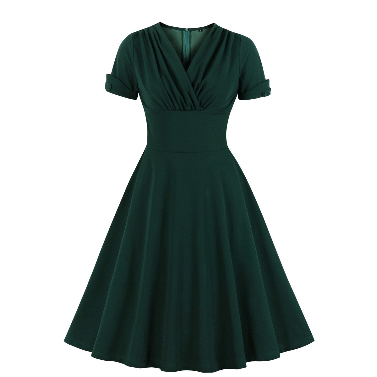 Women's Elegant Mature Waist Slimming Sleeve Retro Big Dresses