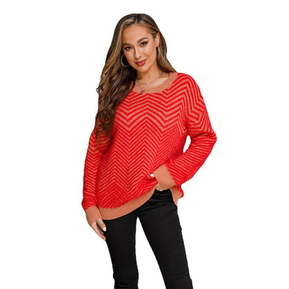 Women's Spring Round Neck Pullover Long Sleeve Sweaters