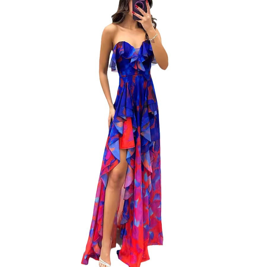 Women's Party Mesh Tube Dress Casual Fashion Dresses