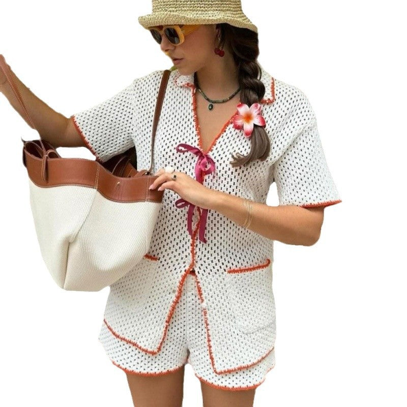 Classy Beach Style Fashion Ladies Knitting Suits