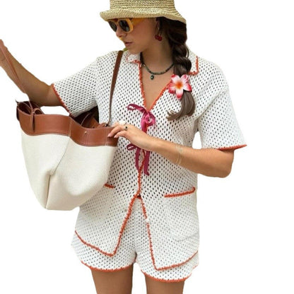 Classy Beach Style Fashion Ladies Knitting Suits