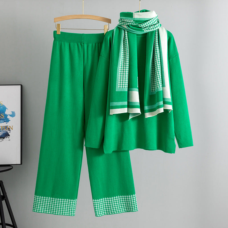 Women's European Goods Fashionable Graceful Shawl Turtleneck Loose Suits