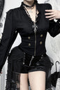 Slim Fit Two-piece Autumn Culture Dark Tops