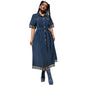Women's Collar Decorated With Buttons Belt Dress Dresses
