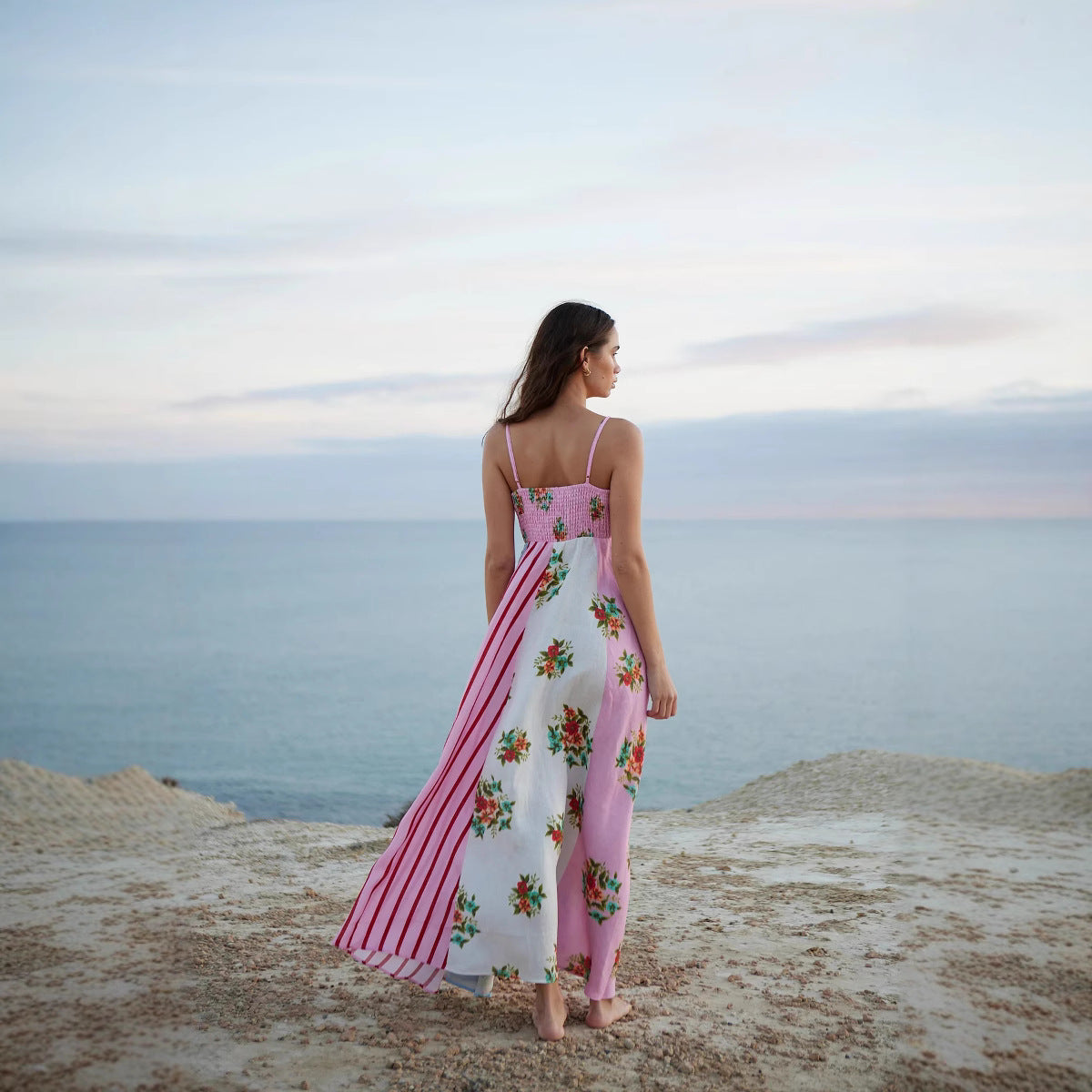Sling Iti Printing Large Swing Dress Dresses