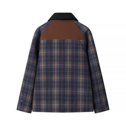 Women's Spring Street Fashion Casual Lapel Plaid Jackets