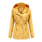 Women's European Raincoat Mid-length Hooded Thin Trench Coats
