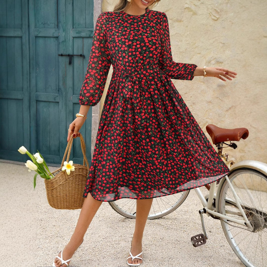 Women's Holiday Casual Floral Dress For Dresses
