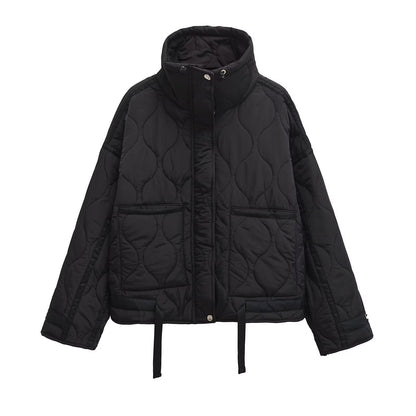 Women's Collar Water Ripple Cotton Cuffs With Jackets