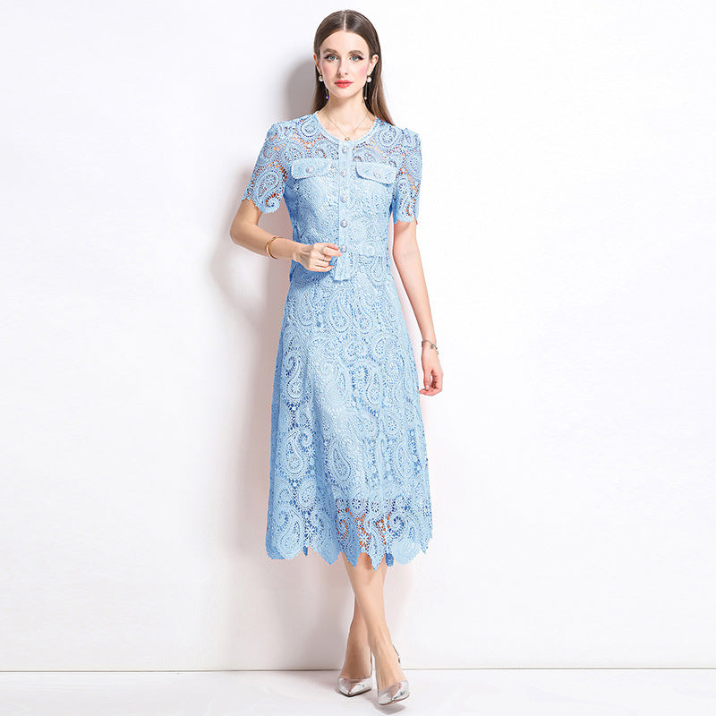 Women's Lace Dress For Graceful Fashionable Two-piece Clothing