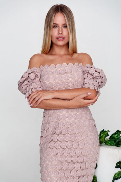 Commuter Midi Dress Three-color Solid Color Dresses