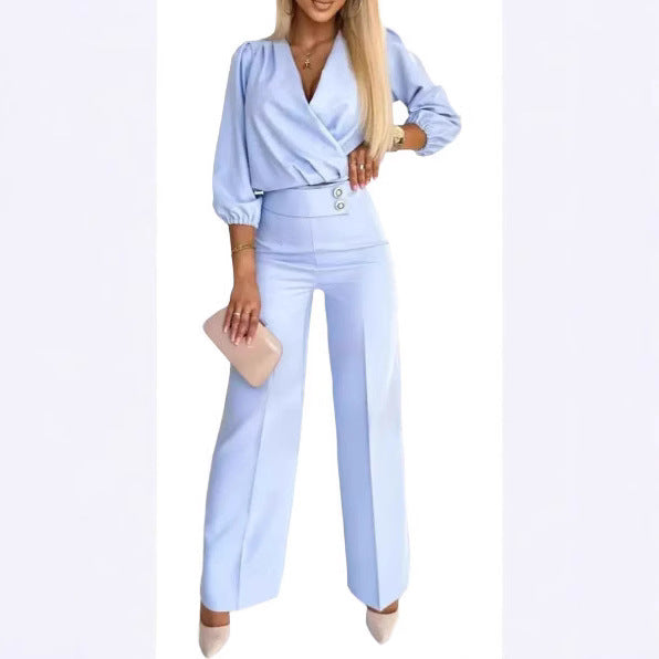 Women's Unique Cool Solid Color Trousers Suits