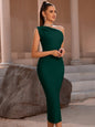 Fashion Elegant One Shoulder Bandage One-piece Dresses
