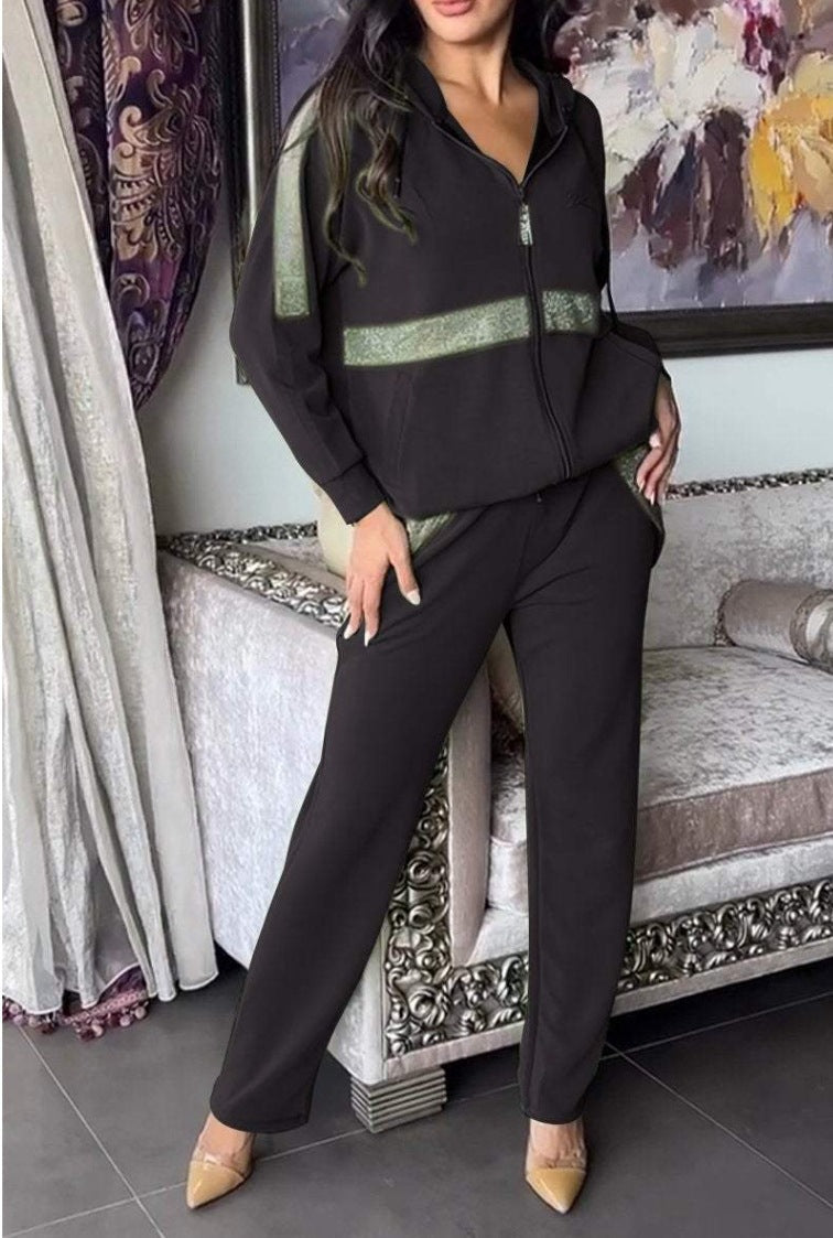 Durable Casual Long Sleeve Trousers Set Suits