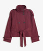 Women's Temperament Commute Stand Collar Double Breasted Coats