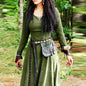 Women's Neck Long Sleeve Slim Dress Renaissance Dresses