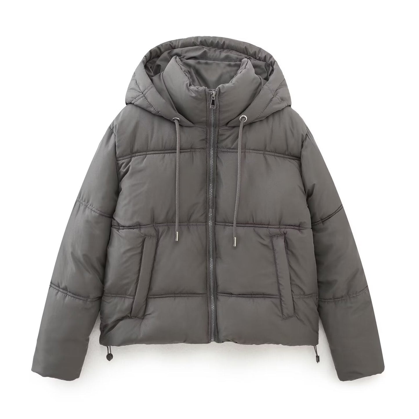 Women's Color Simple Hooded Comfort Casual Loose Thick Coats