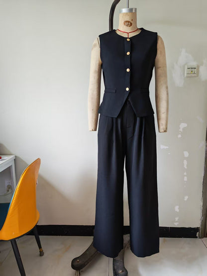 Solid Color Buttons Pocket Front Row Suits