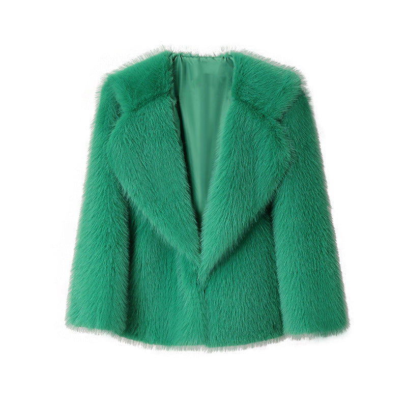 Women's Leather Fur Faux Loose Korean Style Coats
