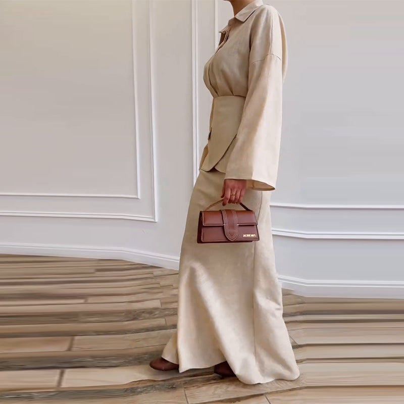 Women's Graceful Fashionable Lapel Long Sleeve Slim Suits