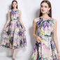 Women's Elegance Sleeveless Dress Summer High-grade Printed Dresses