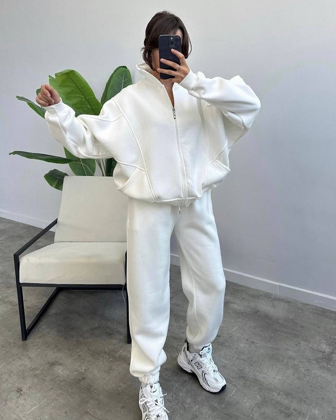 Women's Fashion Minimalist Long Sleeve Solid Color Suits