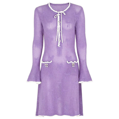 Quality Autumn Long Sleeve Elastic Knitted Dresses