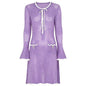 Quality Autumn Long Sleeve Elastic Knitted Dresses