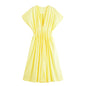 Women's Pullover Pleated Draping Shoulder Sleeve Midi Dresses
