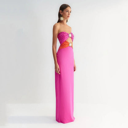Women's Metal Accessories High-grade Elegant Long Slim Fit Tops