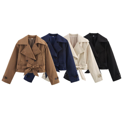 Women's Durable Autumn Fashion Series Belt Coats