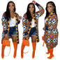Women's Long With Flower Handmade Knitted Sweaters